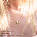 eManco 6MM Heart Dainty Initial DIY Necklace Gold Color