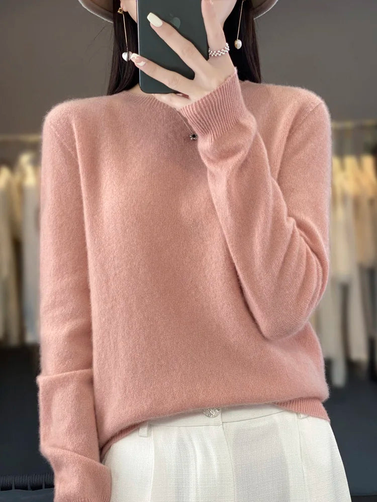 Crew Neck Winter Knit Sweater
