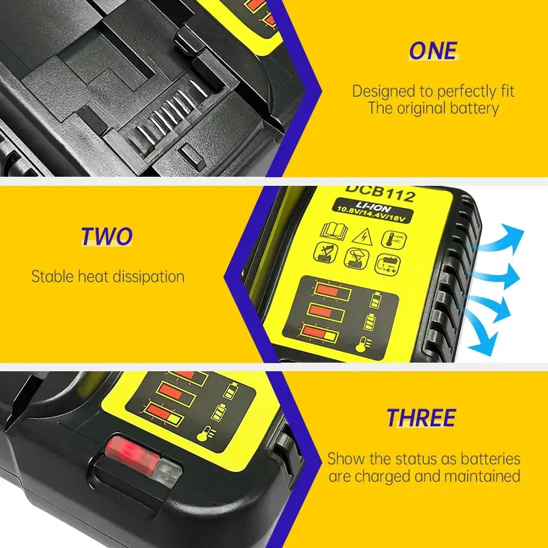 2A DCB112 Universal Fast Charger For All Battery Types