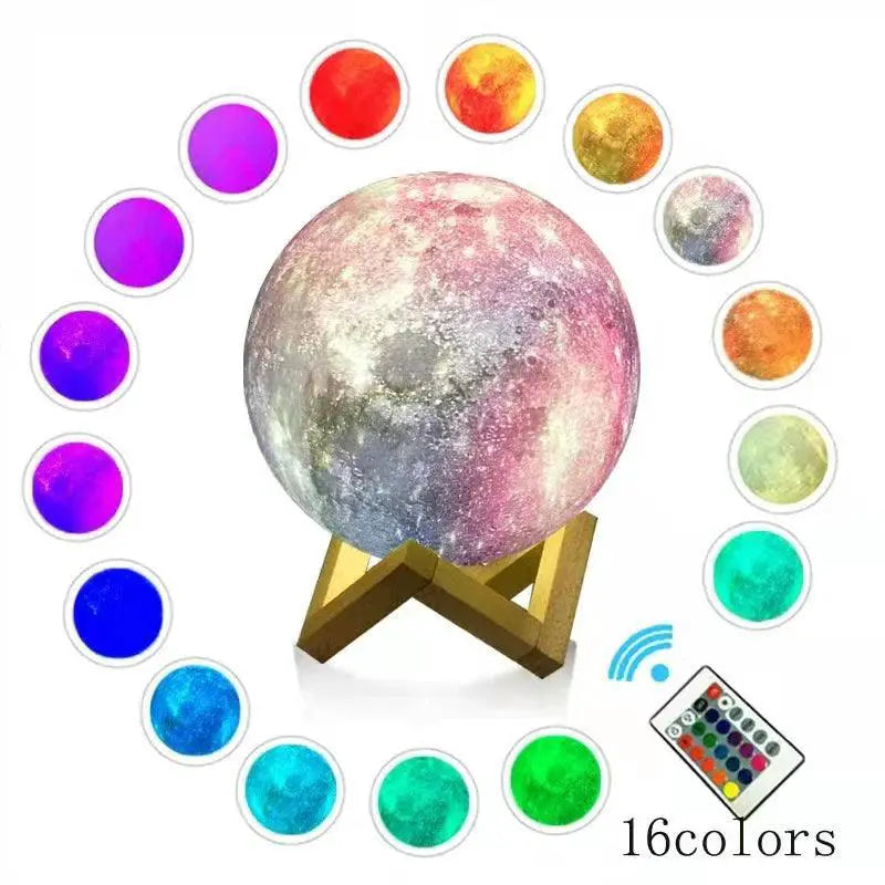 3D Moon Light Lamp With Remote Control For Kids Night Light
