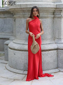 Elegant Satin Gown for Women Evening
