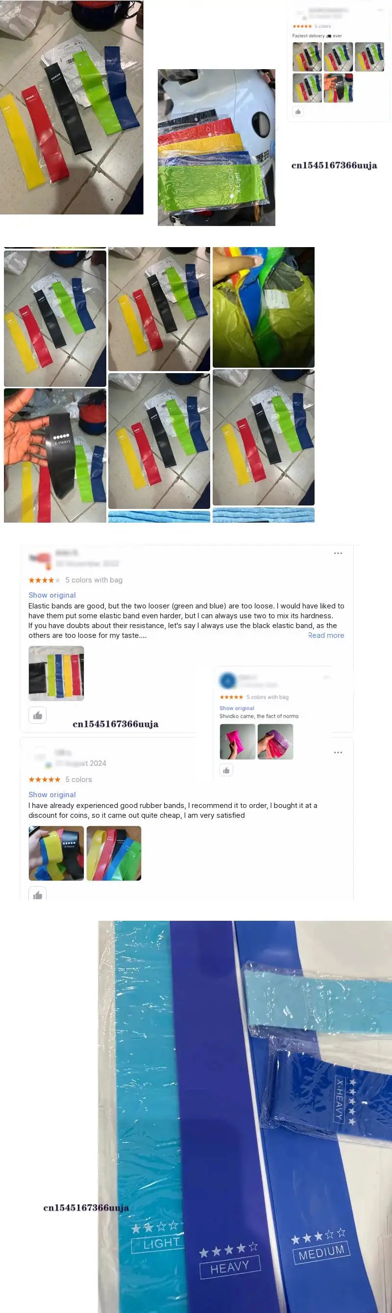 Piece Elastic Resistance Bands Set For Strength Training — product view 12