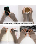 Long Fingerless Knit Arm Warmers
