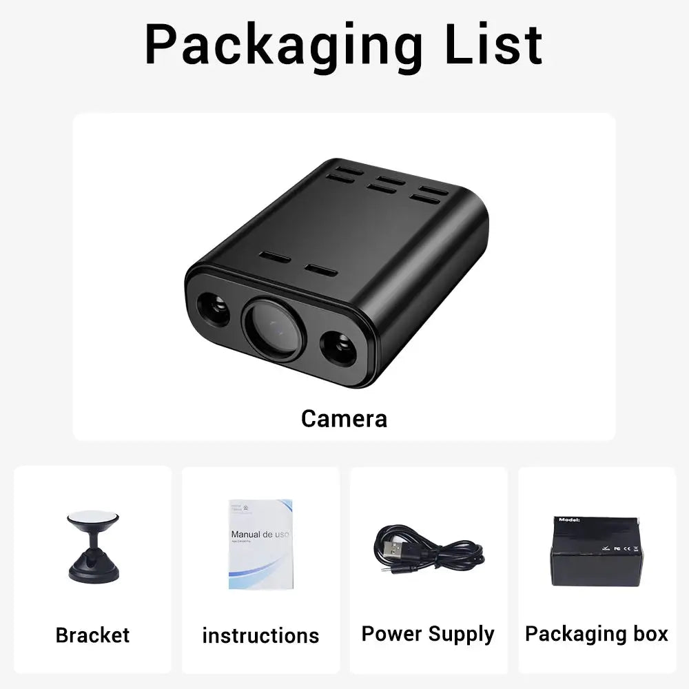 5MP WIFI Mini Camera HD Built-in Battery Human Tracking IP Remote Monitoring Camcorders IR Night Vision Body Protable Camera