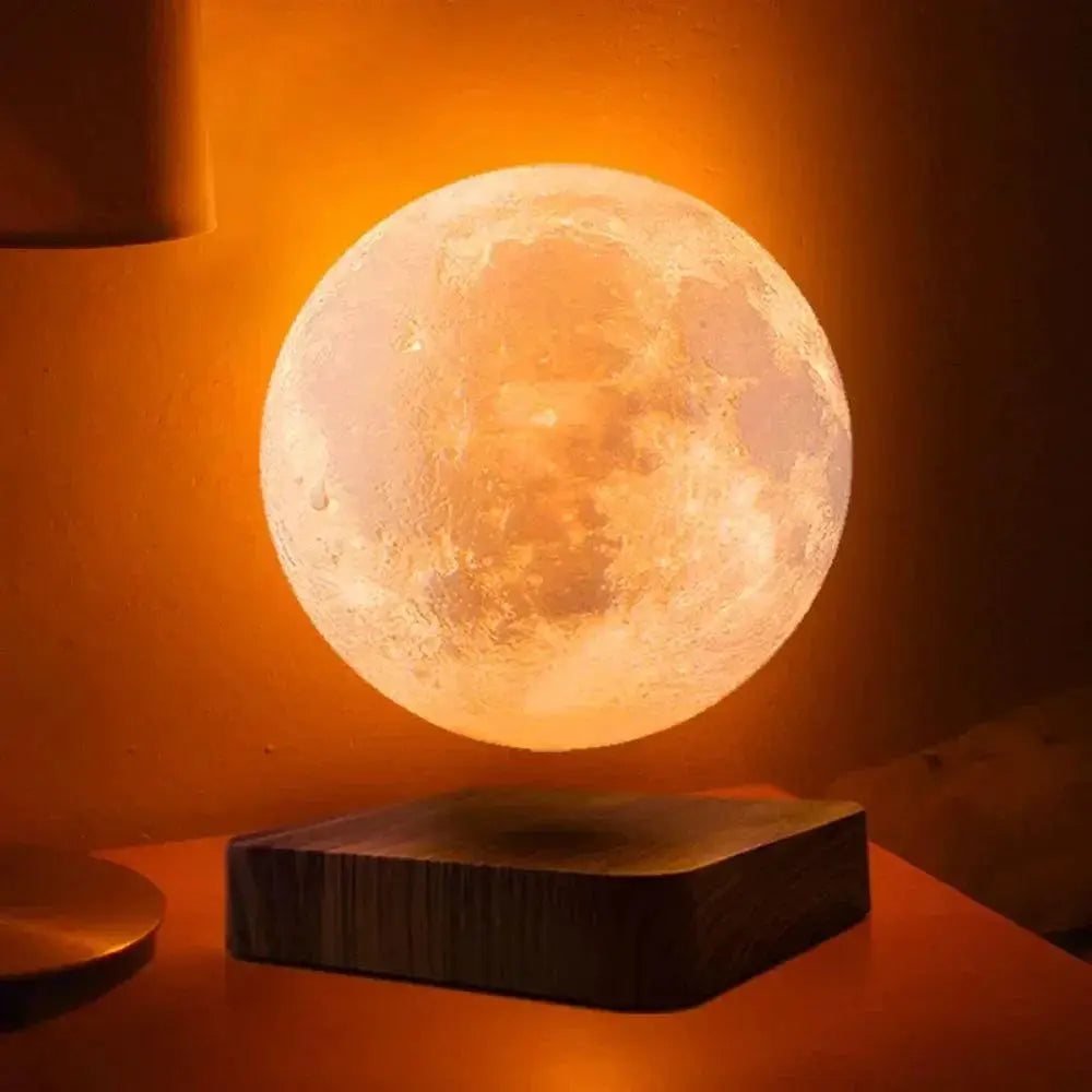 Floating RGB Moon Lamp With Magnetic Levitation LED Glow