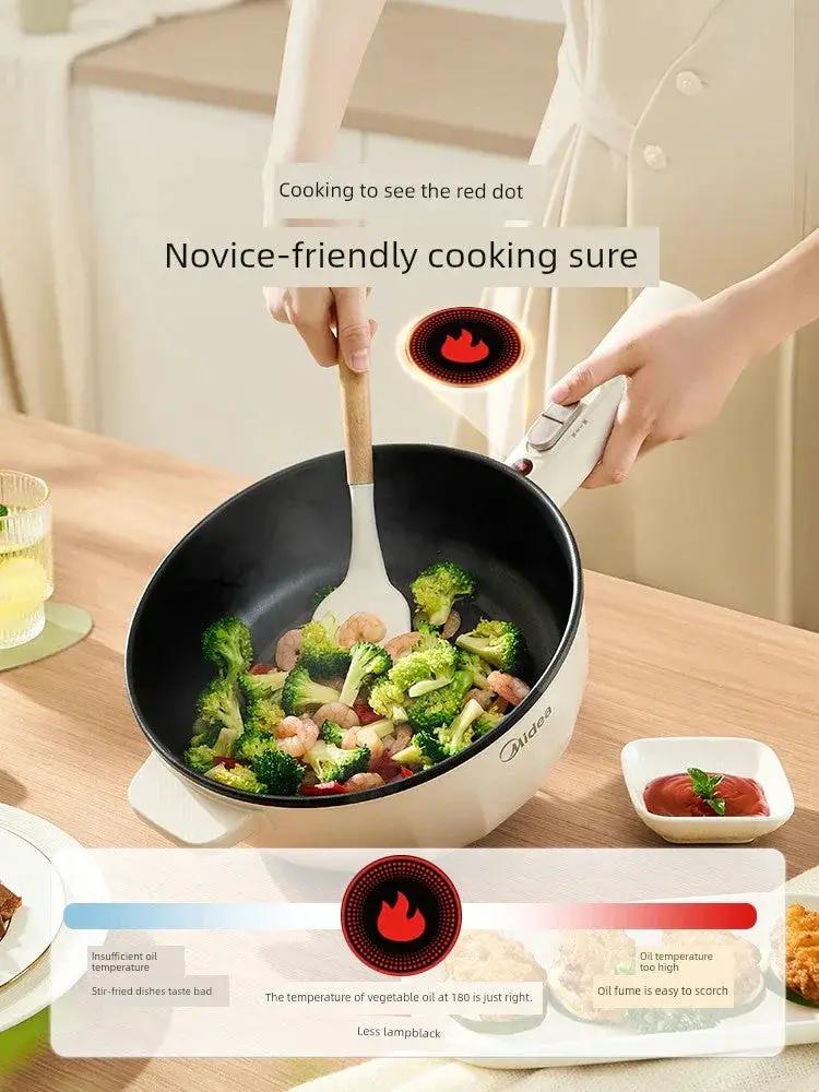 Electric Frying Pan Integrated Non-Stick Multi-Cooker 2L - OurLum.com