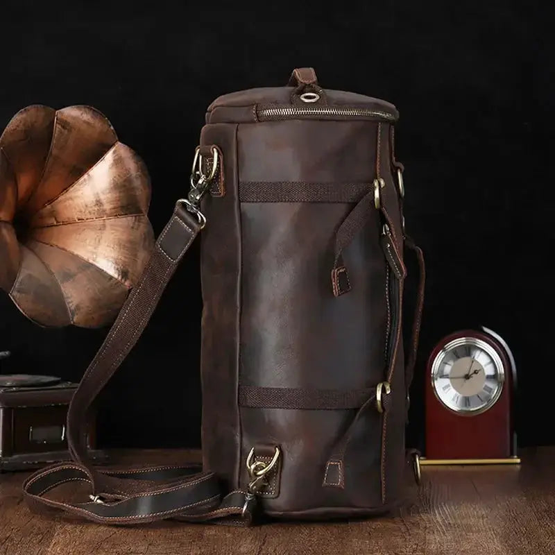 Luufan Leather Backpack For Men Vintage Style Unique Design
