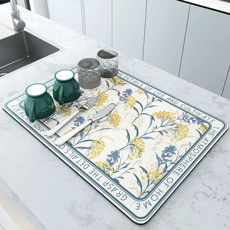 One Piece Coffee Mat Absorbent Bar Accessories For Kitchen