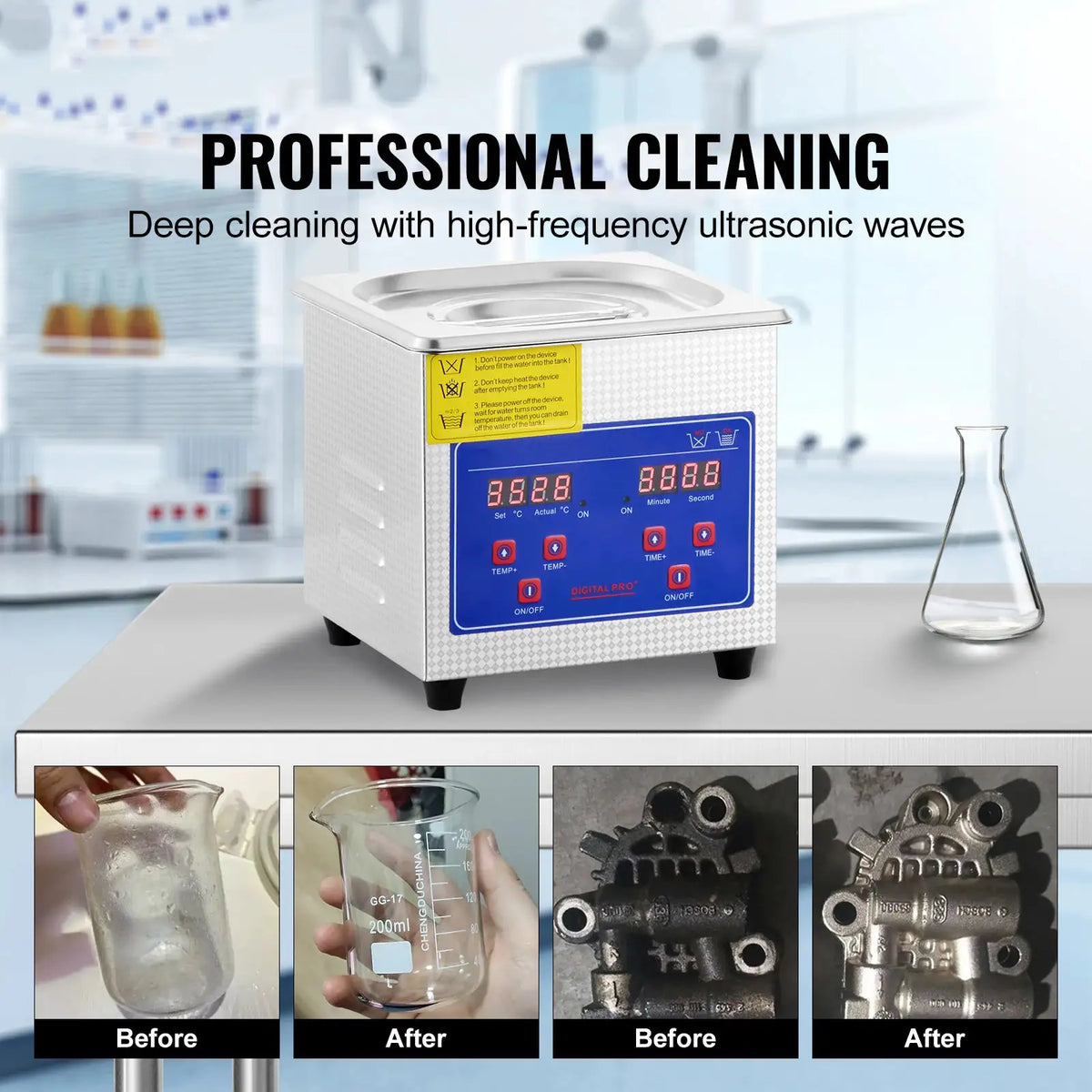 SucceBuy Ultrasonic Cleaner Lave-Dishes Portable Washing Machine Digital — product view 3