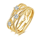 Sterling Silver Ring Gold Color