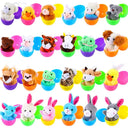 12/24/36pcs Easter Fillable Eggs Colorful Plastic Eggshell Decor
