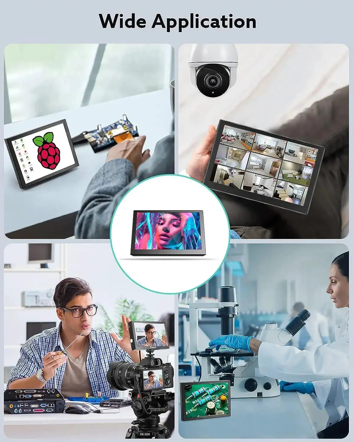 Eyoyo 5-inch Mini LCD Monitor HD 800x480 TFT Screen Panel,140° Wide Angle, Built-in Speaker, Metal Housing, Small External Monitor 1/4 Screw Hole with HDMI/VGA/AV Video Input for Car Rearview PC DVD DVR CCD