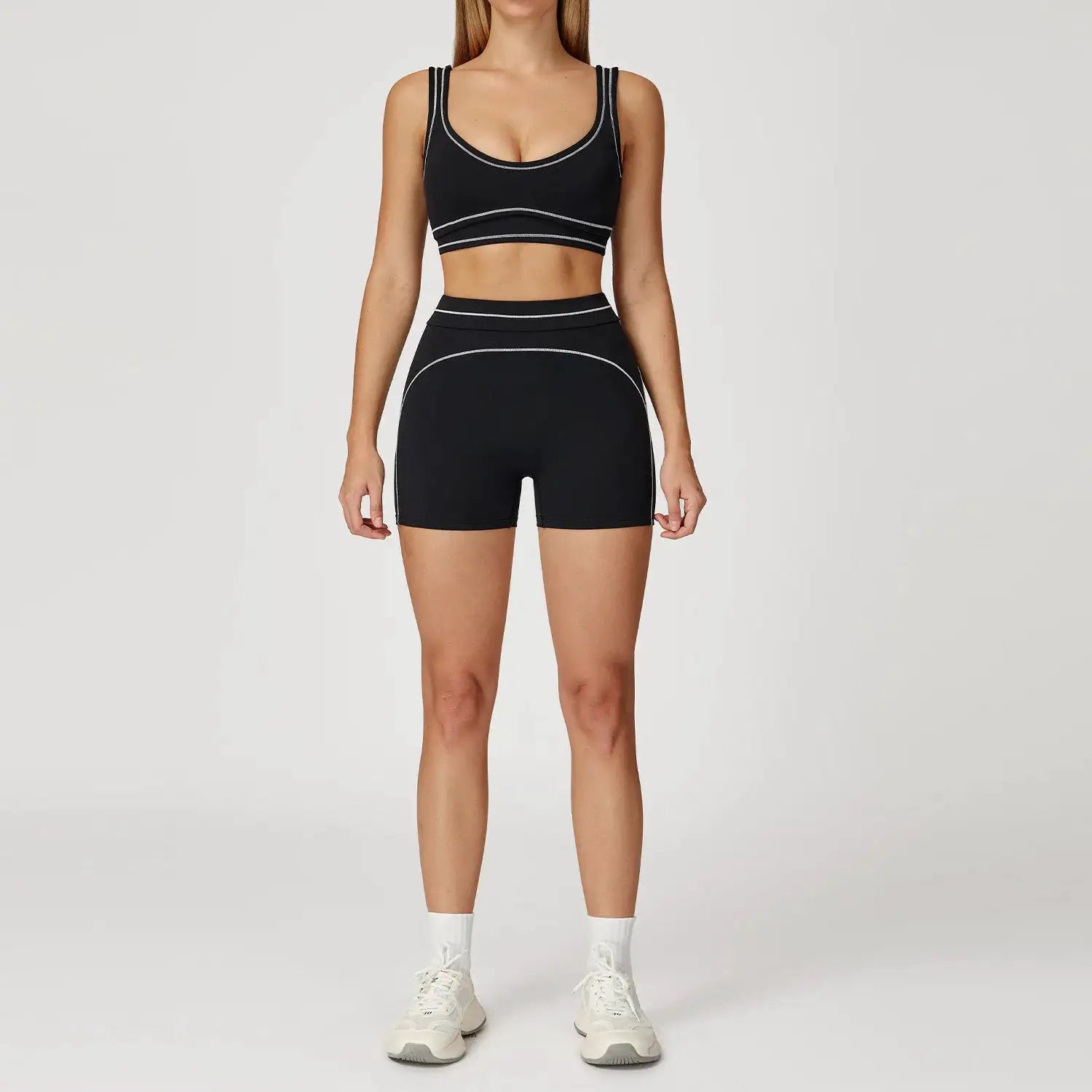 Fitness Suit 2PCS Yoga Set Women's Tracksuit Sports Outfits Gym Running Push Up Sportswear Legging Athletic Wear Workout Clothes