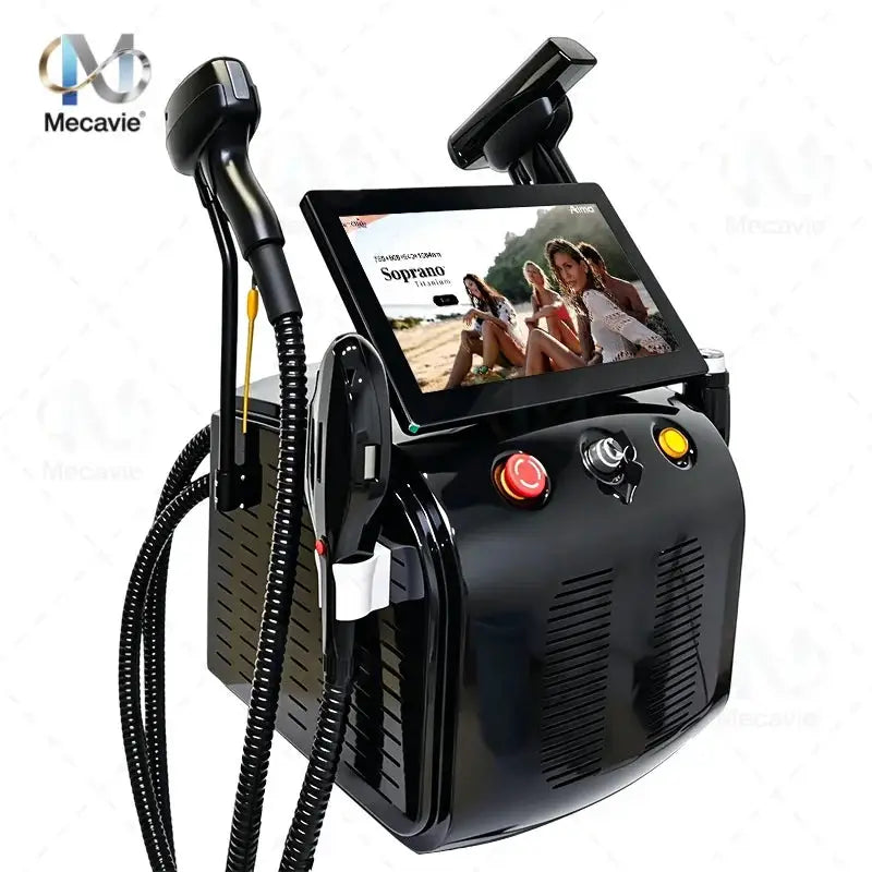 6000W 4 In 1 Soprano Titanium FAC Diode Laser 755/808810/830/940/1064nm Permanent Hair Removal IPL Tattoo Removal Salon Machine