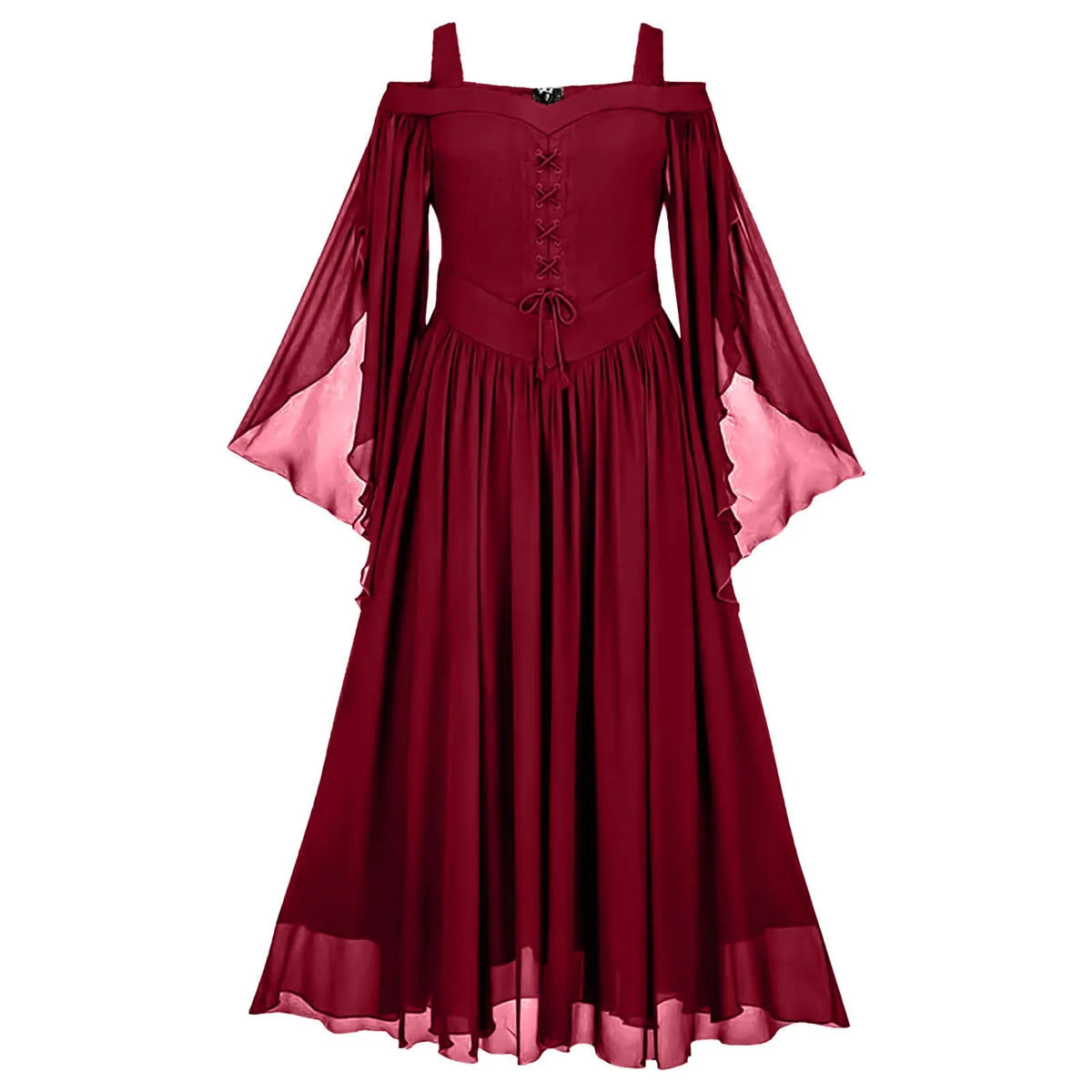 Medieval Cold Shoulder Corset Dress