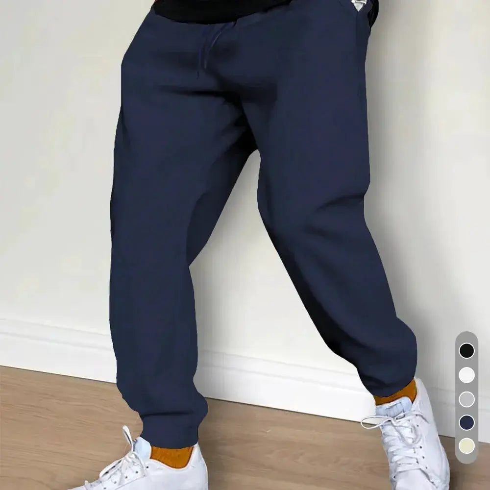 Men's Fleece Lined Casual Joggers for Autumn and Winter