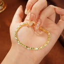 Exquisite Gold Tennis Bracelet
