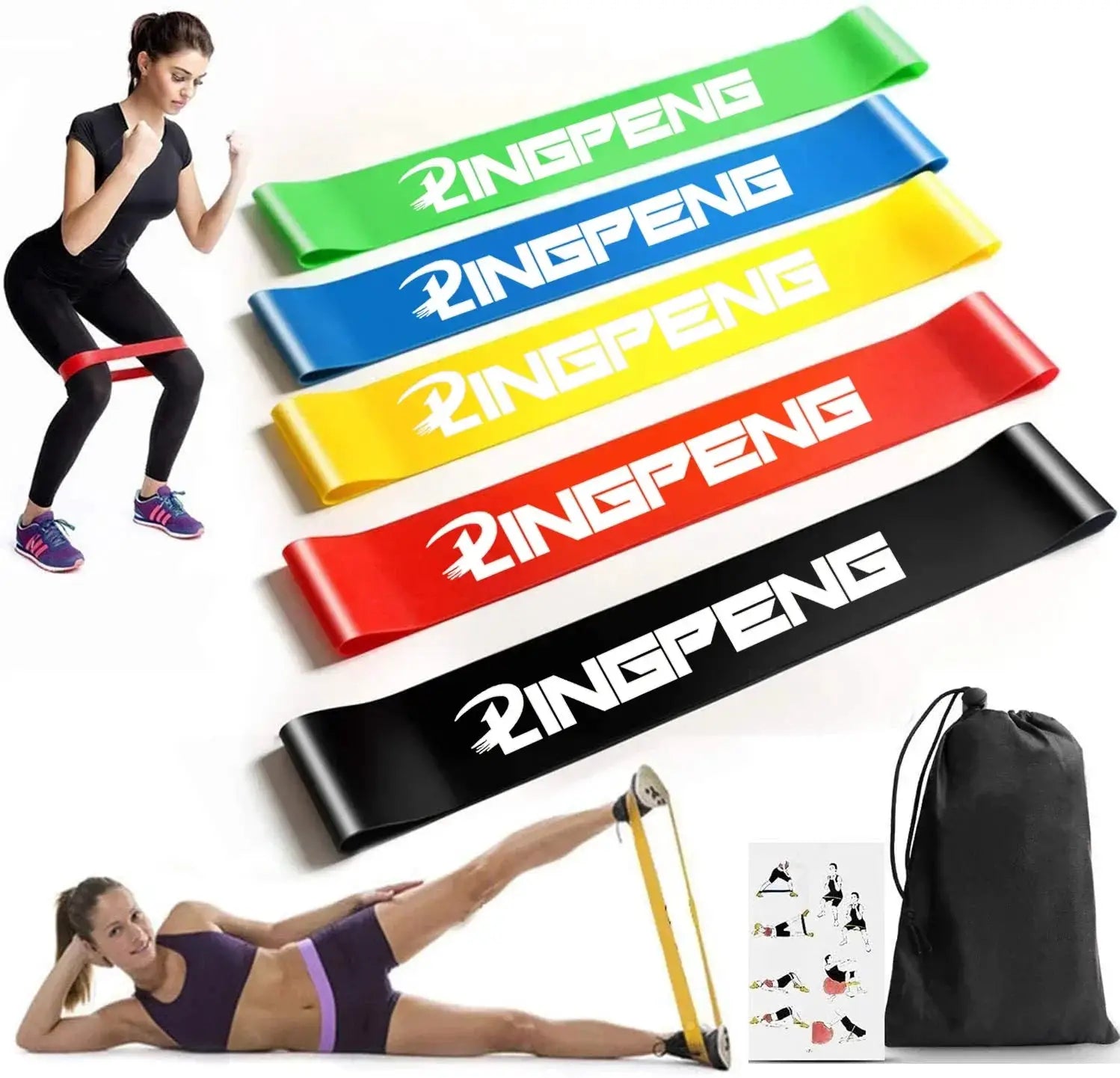 Versatile Resistance Loop Bands Home Workout Set For Fitness