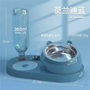 Pet Bowl Automatic Feeder Water Dispenser Double Dish Stand