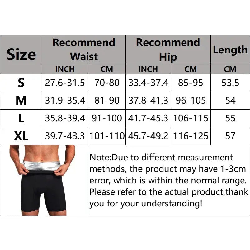 YBFDO Men Sauna Sweat Shorts Compression Fitness Body Shaper