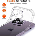 Shockproof Clear Silicone Phone Case with Lens Protection