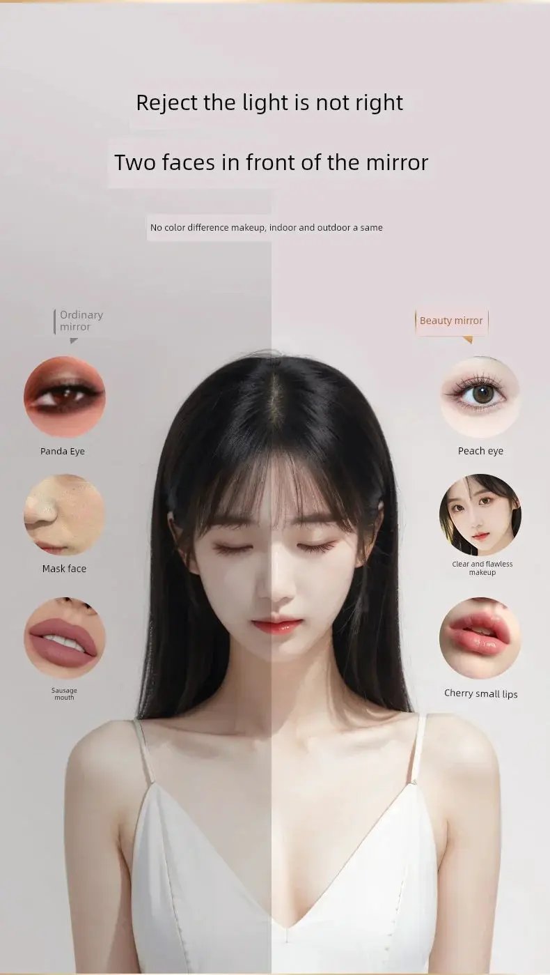 Travel Makeup Mirror With LED Light — product view 12