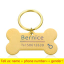 Personalized Pet ID Tag: Stylish Bone Engraved Pendant
