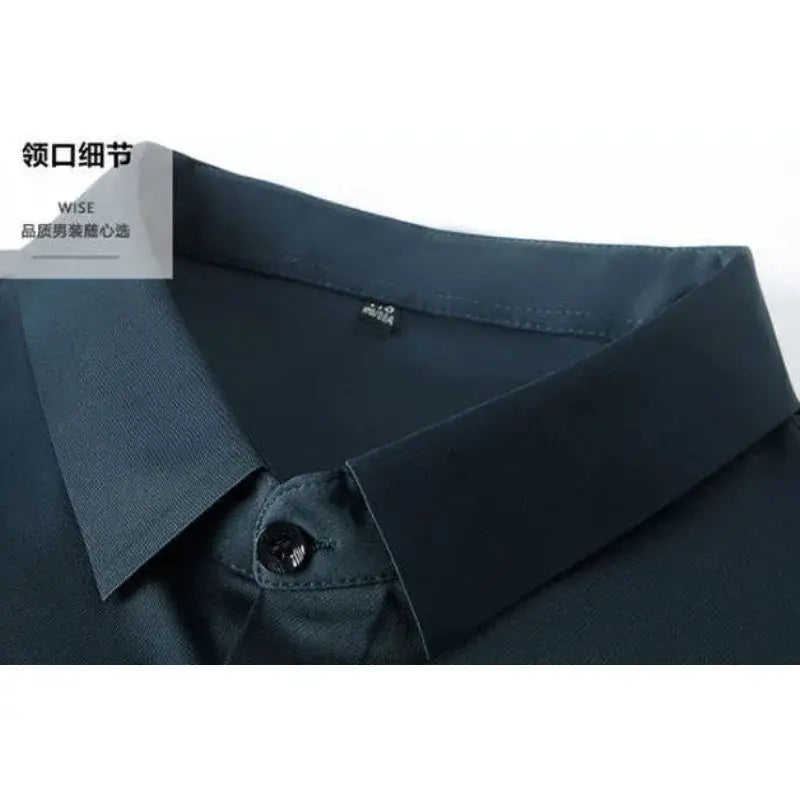 Luxurious Mulberry Silk Men Short Sleeve Business Shirt