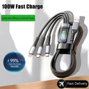 3 In 1 100W USB A Cable - Fast Charge Universal