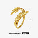 Luxury Gold Stainless Steel Rings Elegant Jewelry Set for All