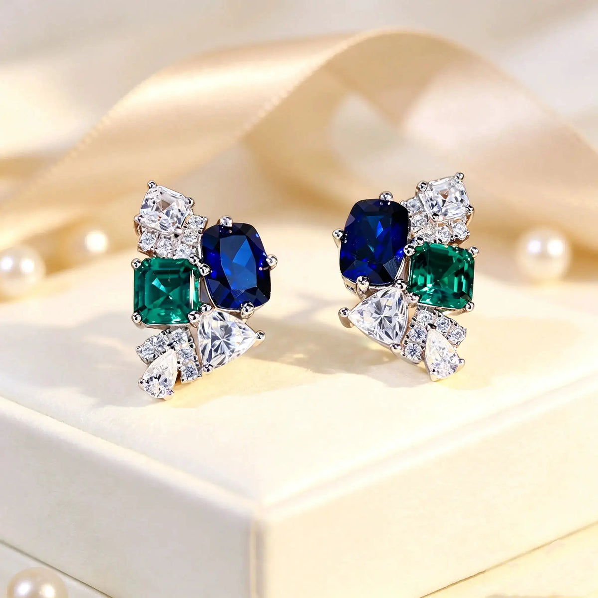 Gold Plated Zircon Stud Earrings — product image 5