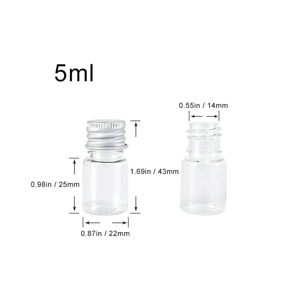 Travel Friendly PET Bottles With Aluminium Screw Caps Set