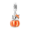 Halloween Skull Charm Bead Sterling