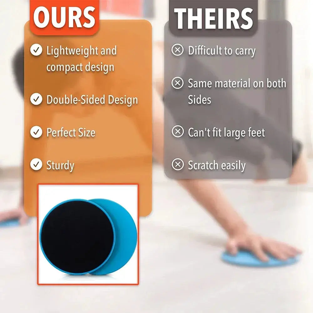 Dual Sided Core Sliders for Abdominal Training Discs - OurLum.com