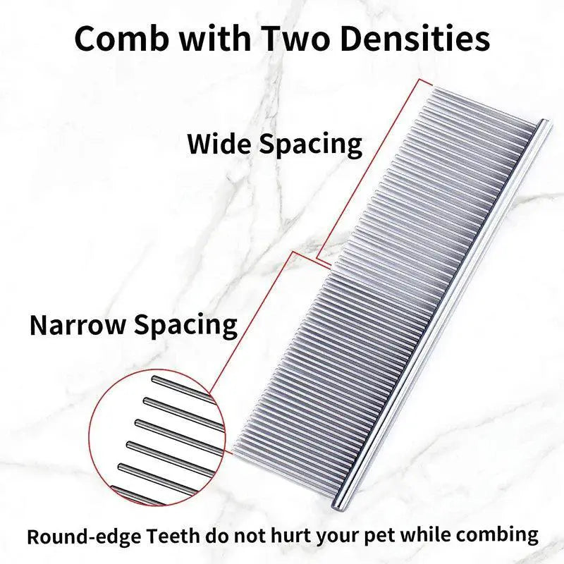 Premium Stainless Steel Pet Grooming Comb for Dogs and Cats