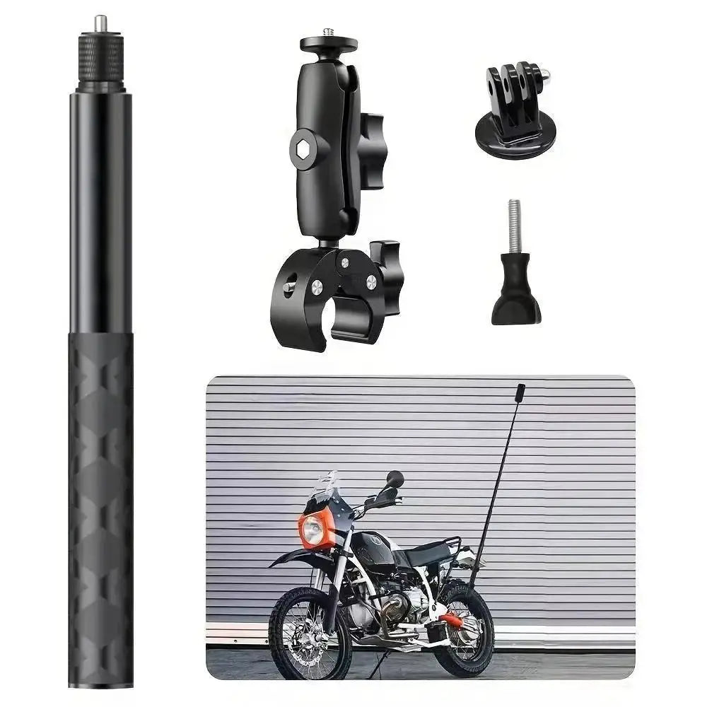 For Insta360 x2 x3 x4 x5 Motorcycle Bike Mount Selfie Stick for Insta 360 x2 x3 x4 x5 Moto Monopod Handlebar Accessories Kit