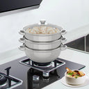 Stainless Steel Steam Cooker Multi-Function Tier Steamer Pot