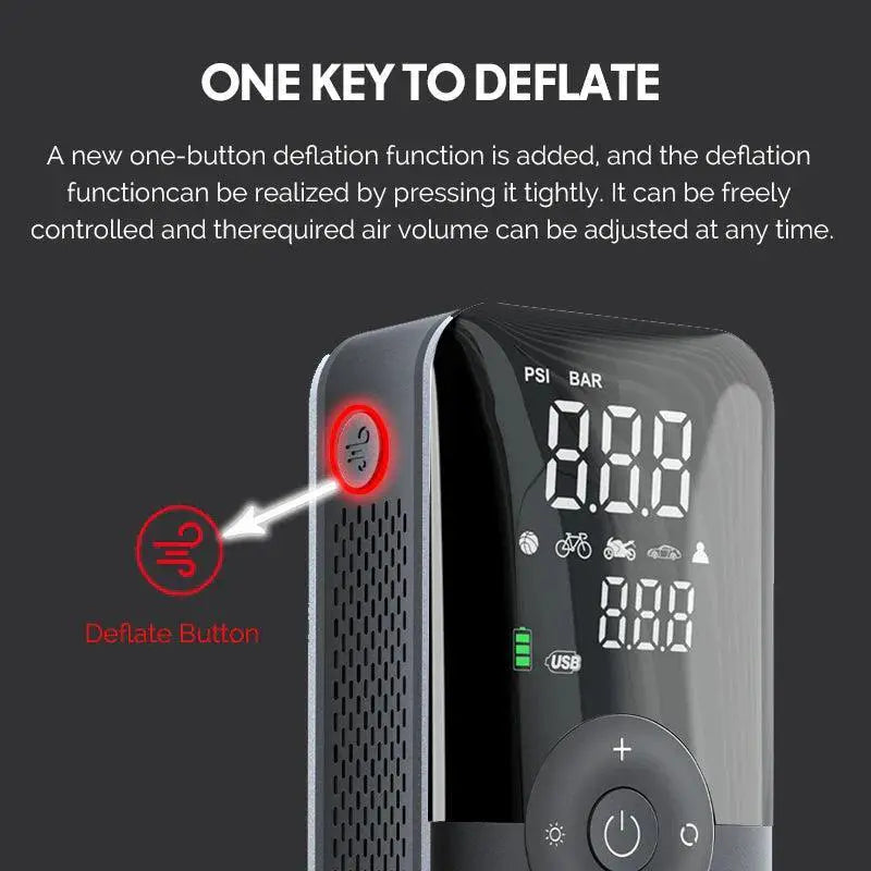 Wireless Tire Air Injector Fast Inflation Compressor