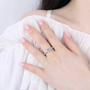 Moissanite Ring in Sterling Silver Suitable