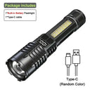 LED Flashlight - Waterproof Zoom Rechargeable