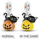 Halloween Skull Charm Bead Sterling
