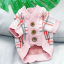 Chic Striped Winter Pet Sweater for Cozy Dogs and Cats