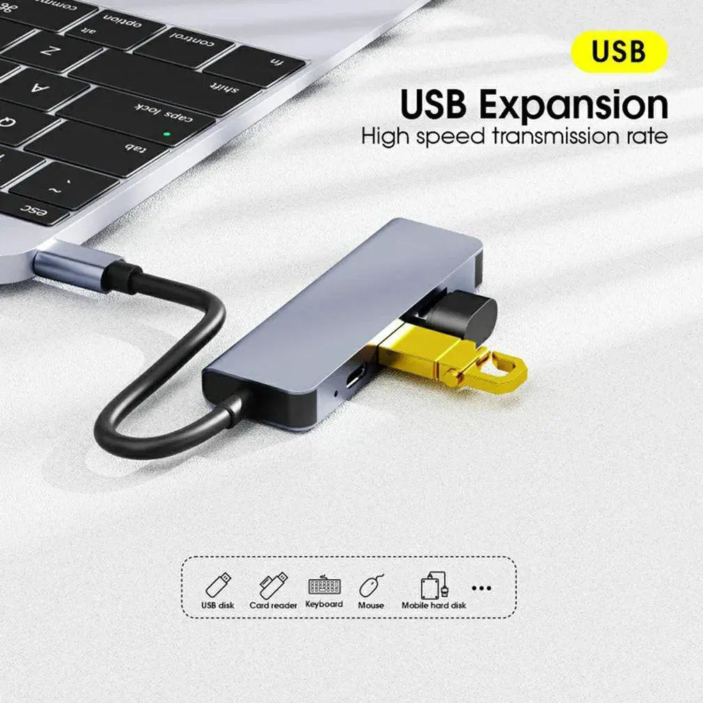 USB C Hub Type C Docking Station 4K 30Hz USB Adapter