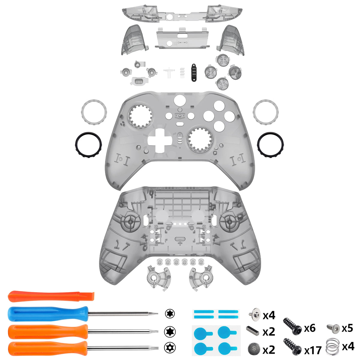 eXtremeRate Clear Full Set Shell