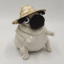 Elf Fat Pug Sitting Plush Dog Toy Adorable Stuffed Doll