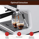 Espresso Machine with Conical Burr Grinder PID Temperature
