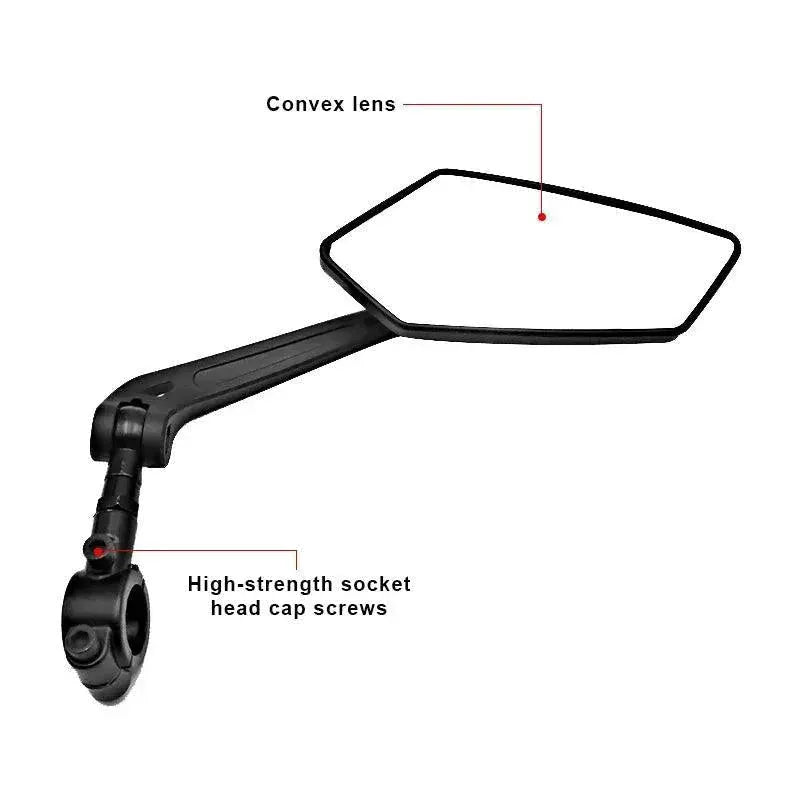 Bike Mirror Ultimate Safety Upgrade with Adjustable Base