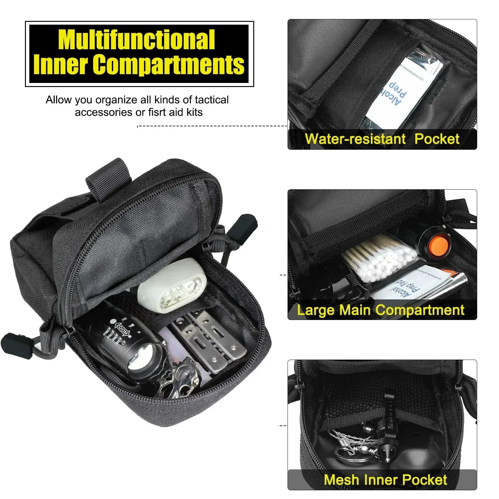 Tactical Molle Pouch Waist Bag Outdoor EDC Tool Bag For Men