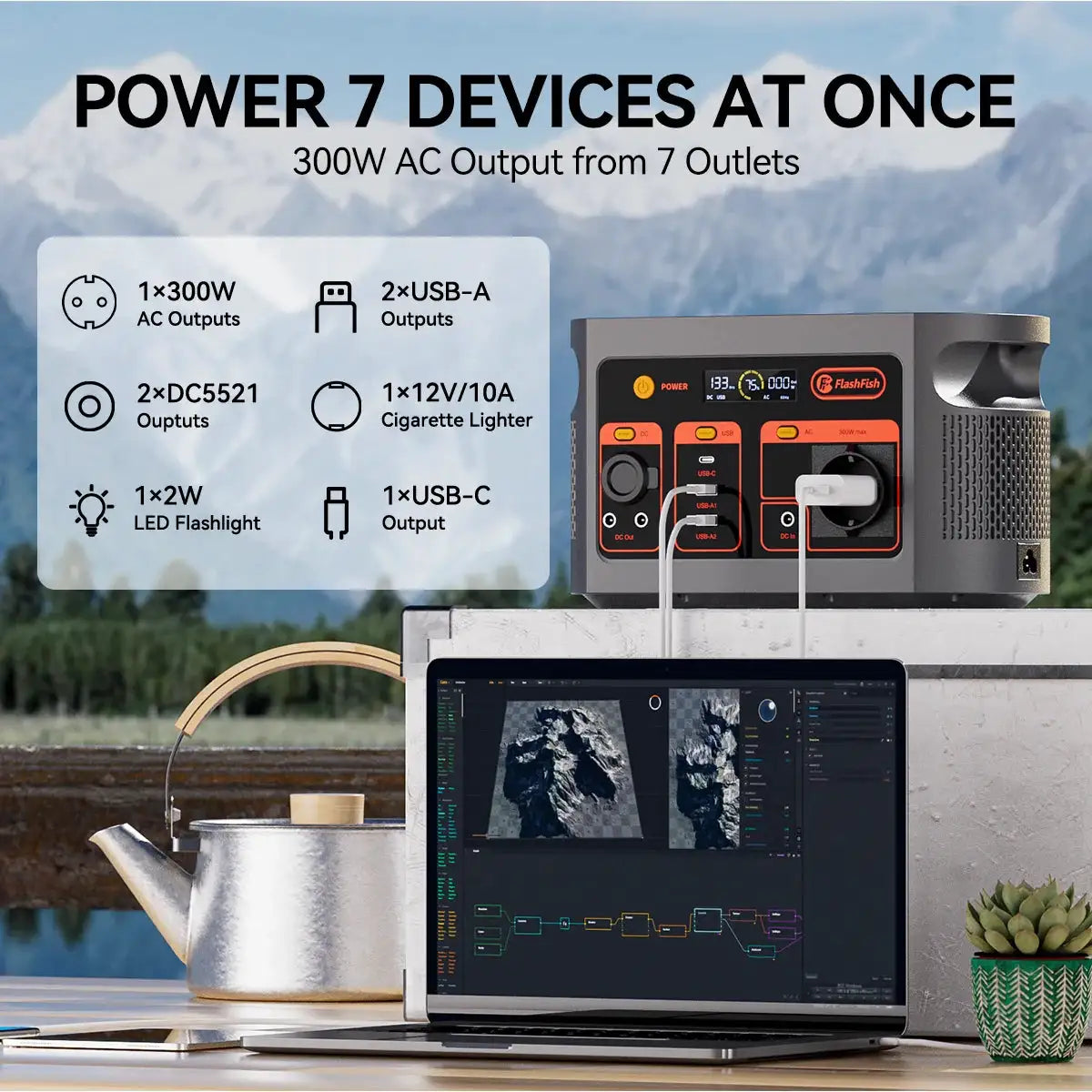 Lithium Iron Phosphate Battery Power Station for Outdoor Trips — product view 2