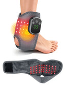 Wireless LED Ankle Massager Rechargeable Heated Brace with 5 Heat Settings & 3 Vibrations for Joint Relief And Relaxation